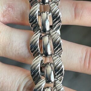 4/$100 MONET silver chain vintage bracelet 8 inches